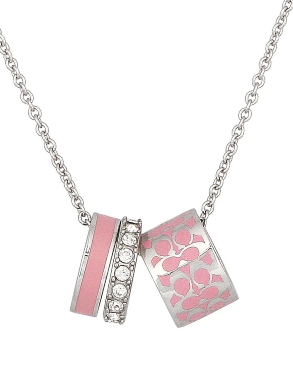Coach Signature C Enamel Necklace